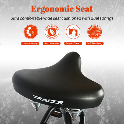 Tracer Bikes | Tracer SIENA GTS 3i Internal 3-Speed Classical Stretch Beach Cruiser Bike with Shifting Rod, Brakes, and Suspension Spring System |  Chico USA, Inc. 
