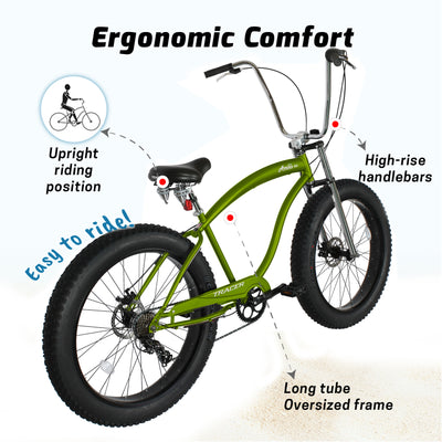 Tracer Avalon GT-7 26 inch 7-Speed Beach Cruiser Bicycle - Chico USA, Inc.