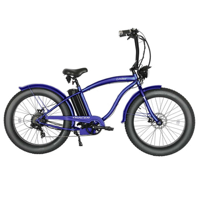 Tracer Loiter 26" Electric Cruiser Bike, 48V 800W, 7-Speed, Multiple Colors - Chico USA, Inc.