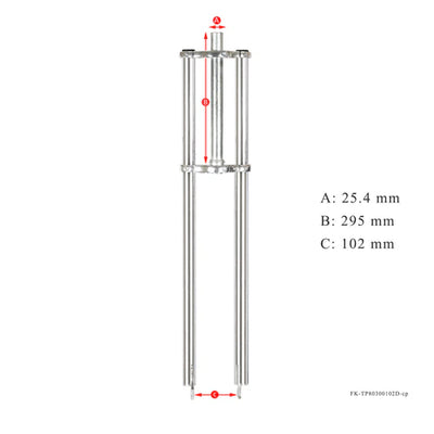 Tracer Bikes | Tracer FK-TP80300102D Triple Tree Fork, 1" Steerer for Disc Brake, Fits 2.125 Tire, Black/Chrome |  Chico USA, Inc. 