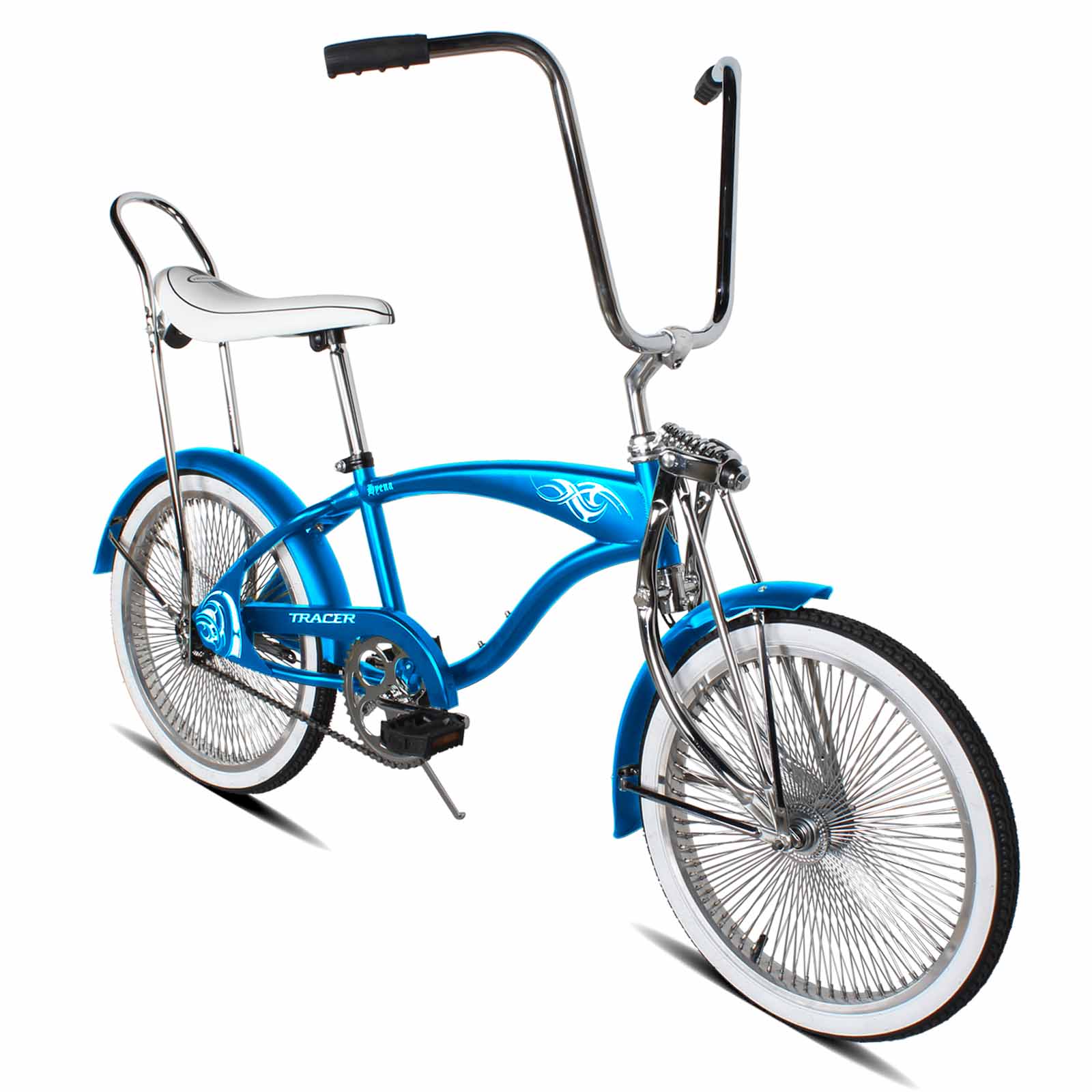 Tracer Hyena Classic Beach Lowrider Bike with 20" Wheels and Banana Seat, Single Speed - Chico USA, Inc.
#color_bule