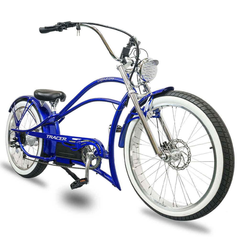 Tracer Bikes | Legend GT7 1000W Electric Cruiser Bike – 1000W Motor, Fat Tires, 80 Miles Range, Chopper Style |  Chico USA, Inc. 