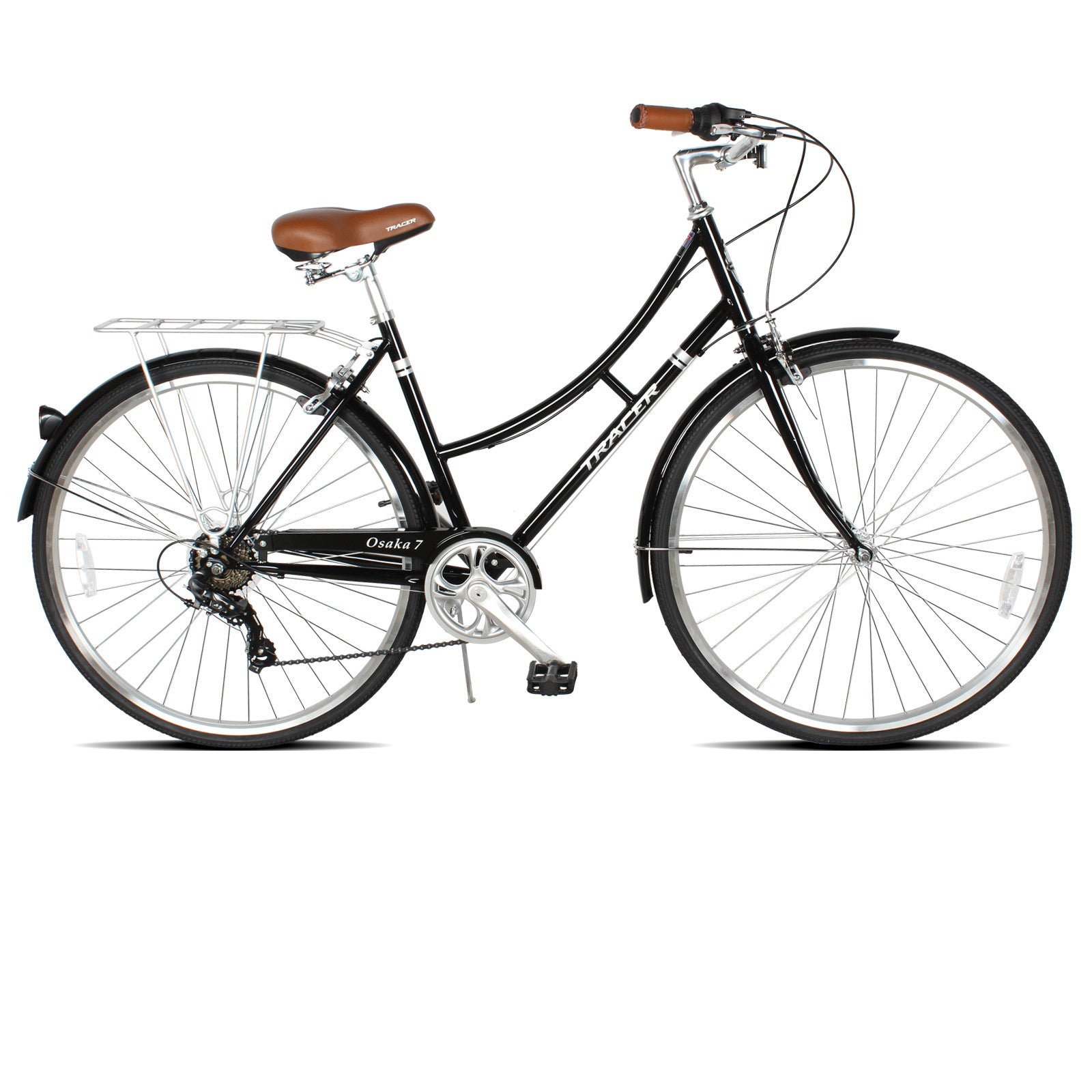Tracer Osaka 700C 7 Speed Hybrid City Bike with Moon-Type Handlebar for Women - Chico USA, Inc.