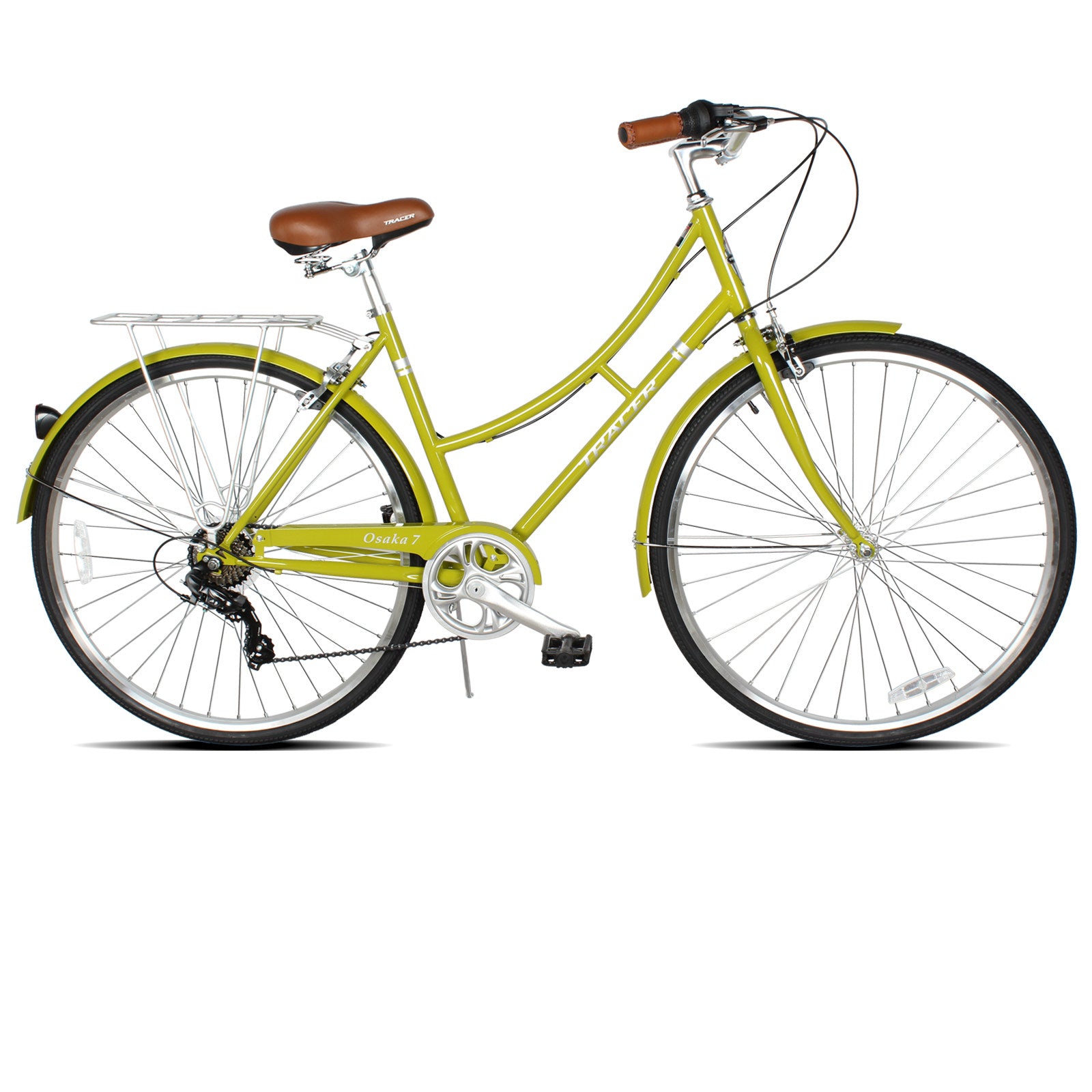 Tracer Osaka 700C 7 Speed Hybrid City Bike with Moon-Type Handlebar for Women - Chico USA, Inc.