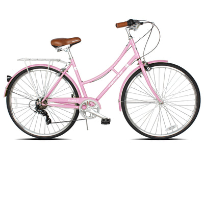 Tracer Osaka 700C 7 Speed Hybrid City Bike with Moon-Type Handlebar for Women - Chico USA, Inc.