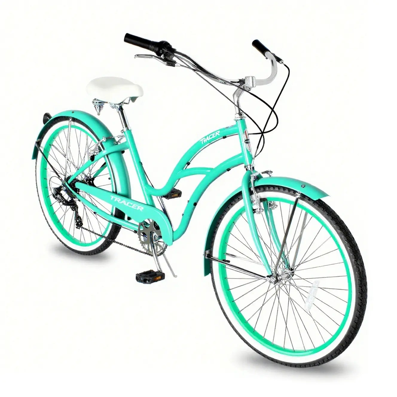 Tracer TAHA 26" Women's Beach Cruiser Bike with Shimano 7-Speed and Alloy Rims