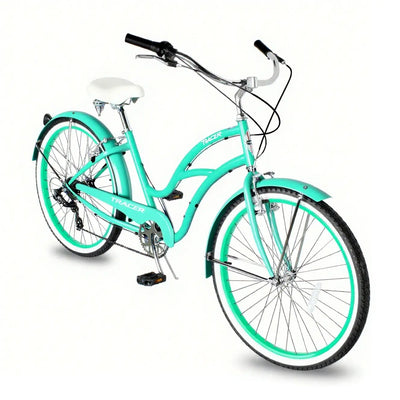 Tracer TAHA 26" Women's Beach Cruiser Bike with Shimano 7-Speed and Alloy Rims