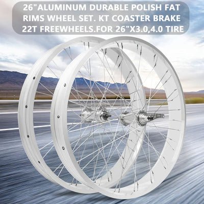 Tracer Bikes | Tracer WH-T752636C 26" Single-Speed Fat Tire Wheel Set with Coaster Brake and Disc Brake Compatibility |  Chico USA, Inc. 