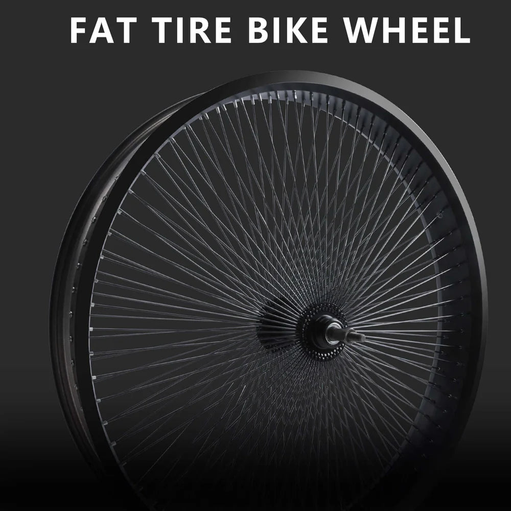 Tracer Bikes | Tracer WH-TR7526140D7 26" Fat Tire Wheelset, 7-Speed, Disc Brake, Black and Polish |  Chico USA, Inc. 