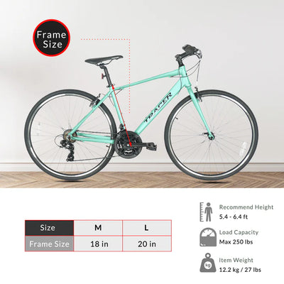 Tracer Bikes | Tracer Braver 700C Hybrid Bike, Aluminum Frame, Shimano 21-Speed, Multiple Colors |  Chico USA, Inc. 