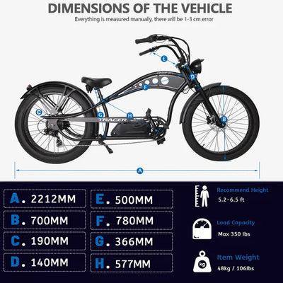 Tracer Bikes | Chico GT7 750W Stretch Cruiser E-Bike – Fat Tires, 80 Mile Range, Retro Chopper Style |  Chico USA, Inc. 
