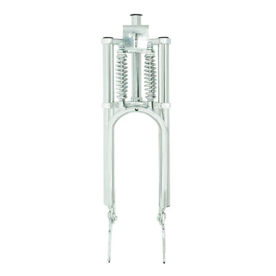 Tracer Bikes | Tracer FK-GT26263145D 26" Classical Triple Tree Dual Springer Fork for Disc Brake, 1" Steerer, Chrome/Black |  Chico USA, Inc. 