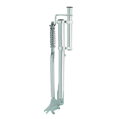 Tracer Bikes | Tracer FK-GT26263145D 26" Classical Triple Tree Dual Springer Fork for Disc Brake, 1" Steerer, Chrome/Black |  Chico USA, Inc. 