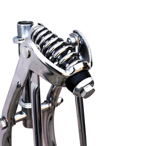 Tracer Bikes | Tracer FK-SP26161102 26" Lowrider Classic Spring Fork, Chrome/Black, 25.4mm Steerer, Regular Bend |  Chico USA, Inc. 