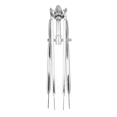 Tracer Bikes | Tracer FK-SP26161102 26" Lowrider Classic Spring Fork, Chrome/Black, 25.4mm Steerer, Regular Bend |  Chico USA, Inc. 