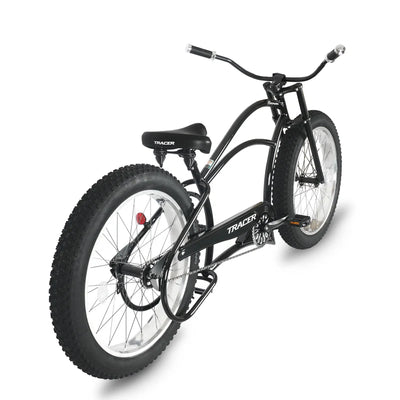 Tracer Bikes | Tracer Harman GT 26" Chopper Cruiser Bike – 26" Fat Tire Stretch Frame, Single Speed, Hi-Ten Steel, Black Matte & Black |  Chico USA, Inc. 