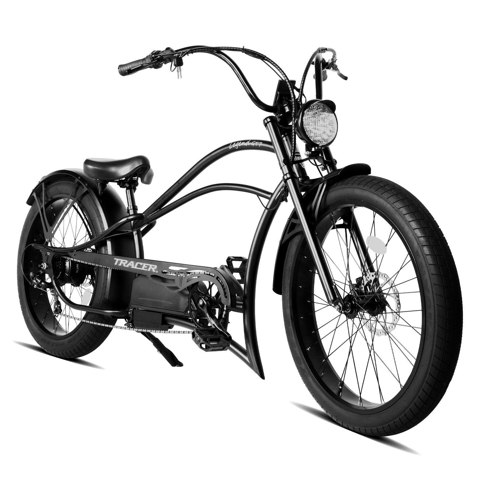 Tracer Bikes | Legend GT7 1000W Electric Cruiser Bike – 1000W Motor, Fat Tires, 80 Miles Range, Chopper Style |  Chico USA, Inc. 