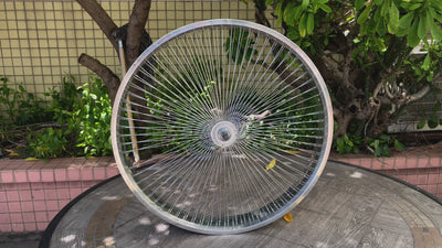 Micargi WH-TR7526140 26"x3" Aluminum Polish Fat Rims Wheel Set with KT Coaster Brake or Disc Brake