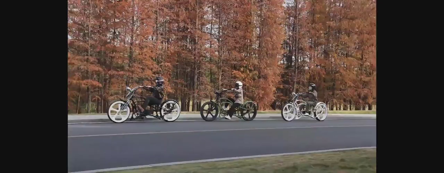 Load video: Tracer Raptor Pro DS 800W Stretch Cruiser E-Bike