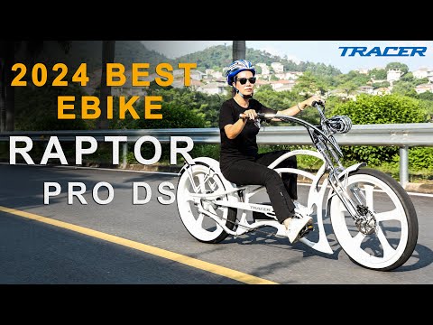 Load video: Tracer Raptor Pro DS 800W Stretch Cruiser E-Bike