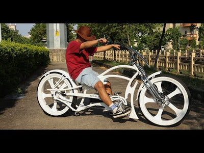 Tracer Raptor Pro DS 800W Chopper Style Stretch Cruiser Bike