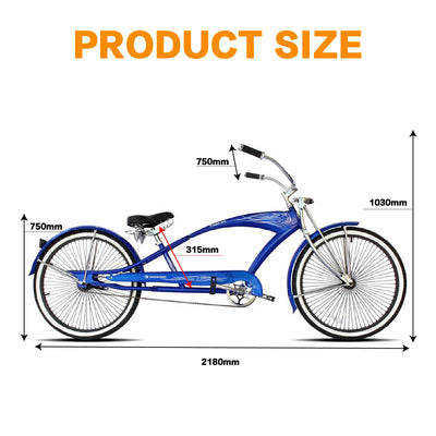 Micargi Puma GTS 26" Stretch Cruiser Bicycle - Chico USA, Inc.