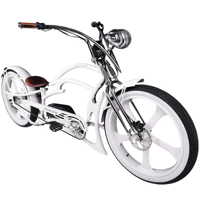 Tracer Raptor Pro DS 800W Chopper Style Stretch Cruiser Bike - Chico USA, Inc.
