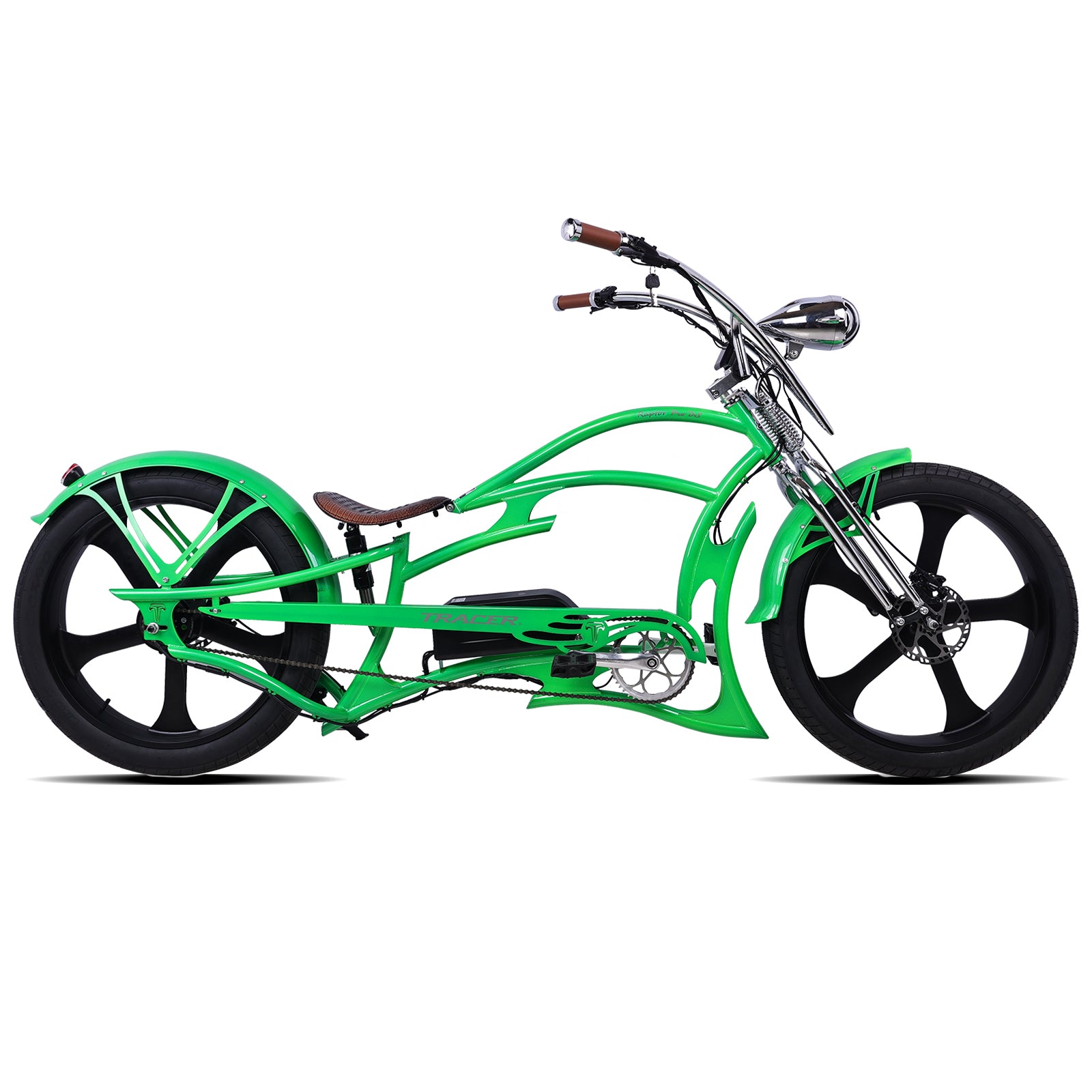 Tracer Raptor Pro DS 800W Chopper Style Stretch Cruiser Bike - Chico USA, Inc.