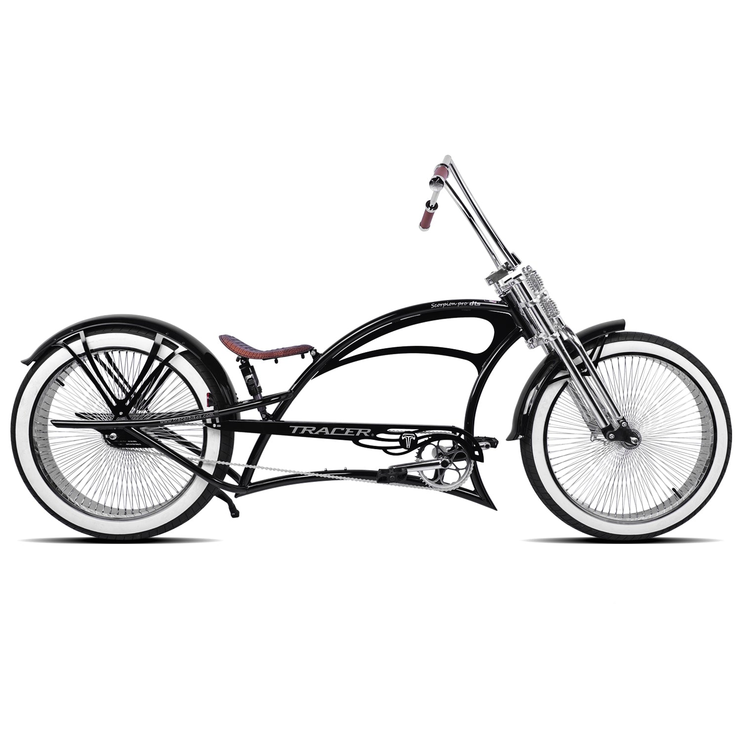 Tracer Scorpion Pro DTS  26" Chopper-Style Stretch Cruiser Bike - Chico USA, Inc.