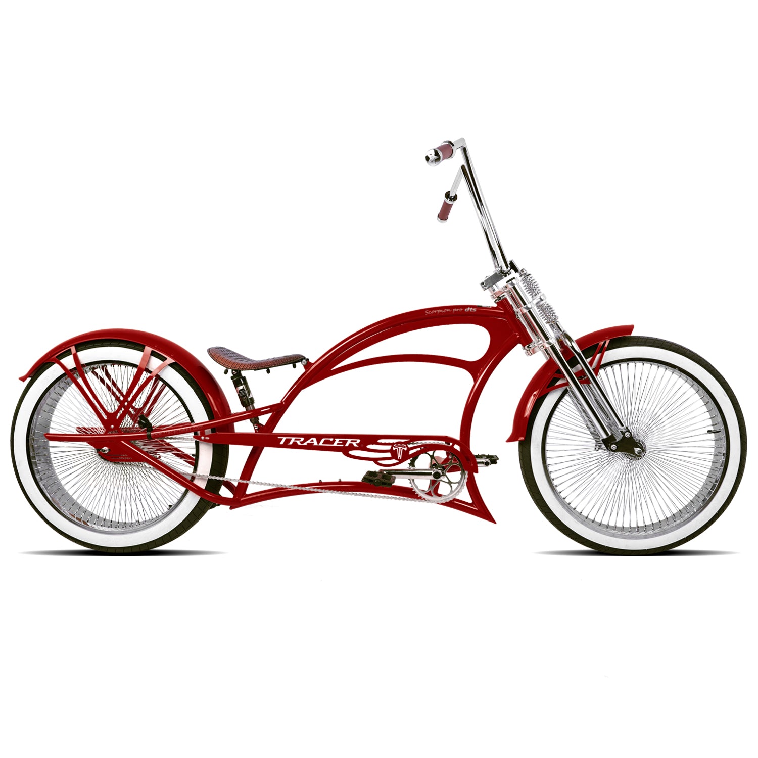 Tracer Scorpion Pro DTS  26" Chopper-Style Stretch Cruiser Bike - Chico USA, Inc.