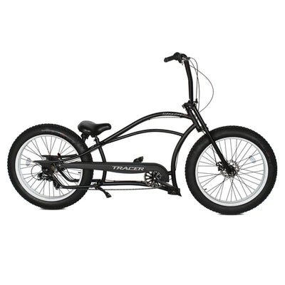 Tracer Siena GT 26'' Chopper Stretch Cruiser Fat Tire Bike with Hi-Rise Handlebars, 1 Speed/7 Speed, Multiple Colors - Chico USA, Inc.