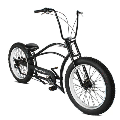 Tracer Siena GT 26'' Chopper Stretch Cruiser Fat Tire Bike with Hi-Rise Handlebars, 1 Speed/7 Speed, Multiple Colors - Chico USA, Inc.