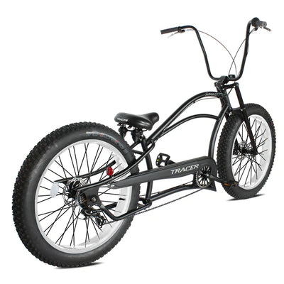 Tracer Siena GT 26'' Chopper Stretch Cruiser Fat Tire Bike with Hi-Rise Handlebars, 1 Speed/7 Speed, Multiple Colors - Chico USA, Inc.