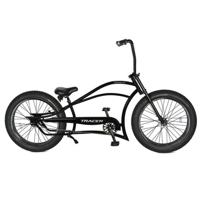 Tracer Siena GT 26'' Chopper Stretch Cruiser Fat Tire Bike with Hi-Rise Handlebars, 1 Speed/7 Speed, Multiple Colors - Chico USA, Inc.