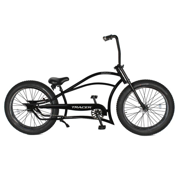 Tracer Siena GT 26'' Chopper Stretch Cruiser Fat Tire Bike with Hi-Rise Handlebars, 1 Speed/7 Speed, Multiple Colors - Chico USA, Inc.