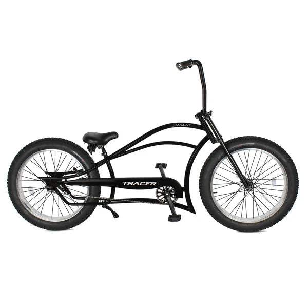 Tracer Siena GT 26'' Chopper Stretch Cruiser Fat Tire Bike with Hi-Rise Handlebars, 1 Speed/7 Speed, Multiple Colors - Chico USA, Inc.