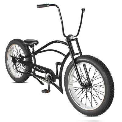 Tracer Siena GT 26'' Chopper Stretch Cruiser Fat Tire Bike with Hi-Rise Handlebars, 1 Speed/7 Speed, Multiple Colors - Chico USA, Inc.