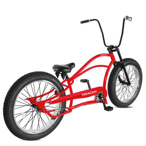 Tracer Siena GT 26'' Chopper Stretch Cruiser Fat Tire Bike with Hi-Rise Handlebars, 1 Speed/7 Speed, Multiple Colors - Chico USA, Inc.