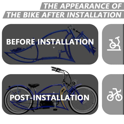 Tracer Bikes | TRACER Signature Pro 26'' Chopper Cruiser Electric Bike Frame, Accepts 26"x 3.0, 4.0 Fat Tires |  Chico USA, Inc. 