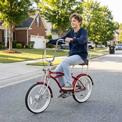 Tracer Smart 20 inch Lowrider Cruiser Bike - Single Speed with Banana Seat